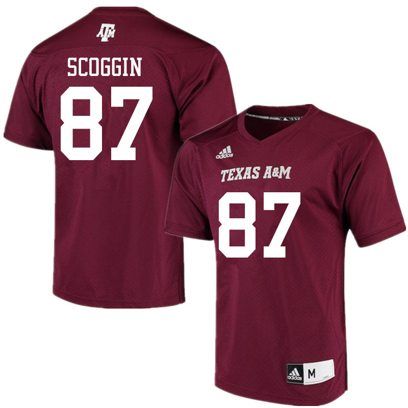 Men #87 Tyler Scoggin Texas A&M Aggies College Football Jerseys Sale-Maroon Alumni Player - Click Image to Close